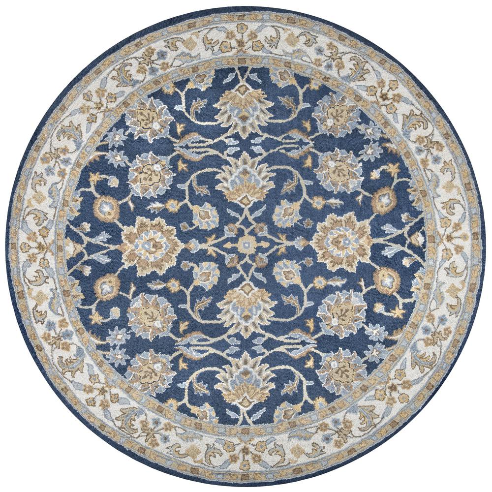 Hand Tufted Loop Pile Wool Rug, 8' x 8'. Picture 1