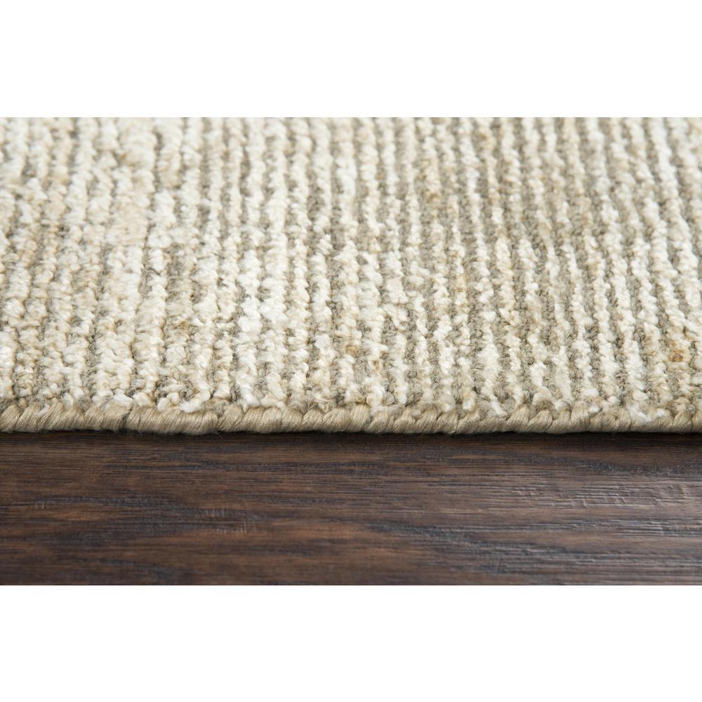 Hand Loomed Cut & Loop Pile Viscose/ Wool Rug, 5' x 8'. Picture 6