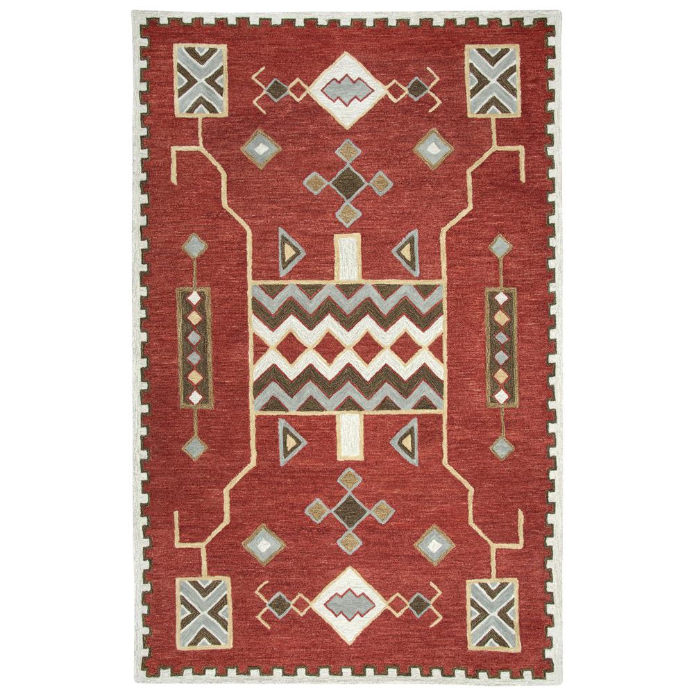 Hand Tufted Loop Pile Wool Rug, 10' x 13'. Picture 1