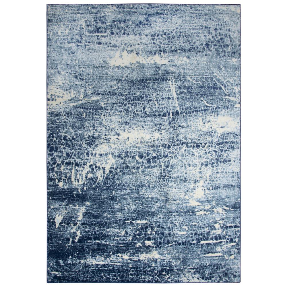 Encore Blue 5'2" x 7'3" Power-Loomed Rug- EN7262. Picture 1