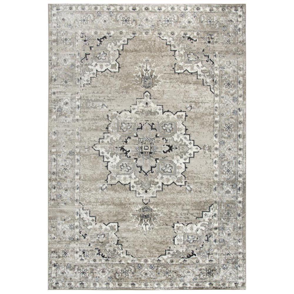 Encore Brown 5'2" x 7'3" Power-Loomed Rug- EN7351. Picture 1
