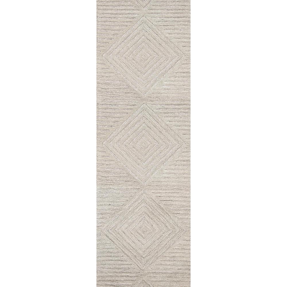 Hand Tufted Cut & Loop Pile Wool Rug, 2'6" x 8'. Picture 1