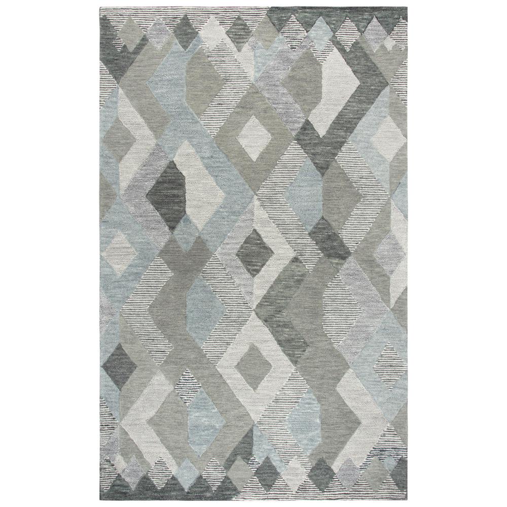 Hand Tufted Cut & Loop Pile Wool Rug, 10' x 13'. Picture 1