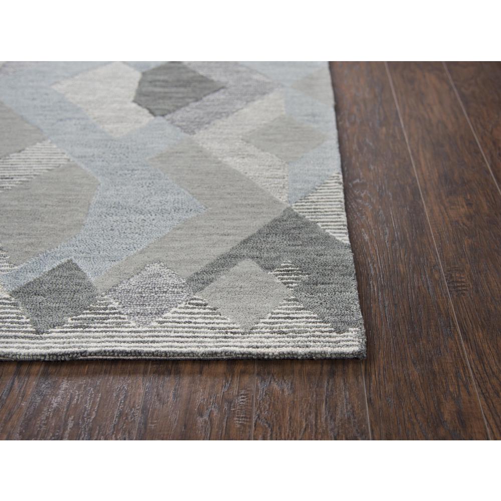 Hand Tufted Cut & Loop Pile Wool Rug, 10' x 13'. Picture 3