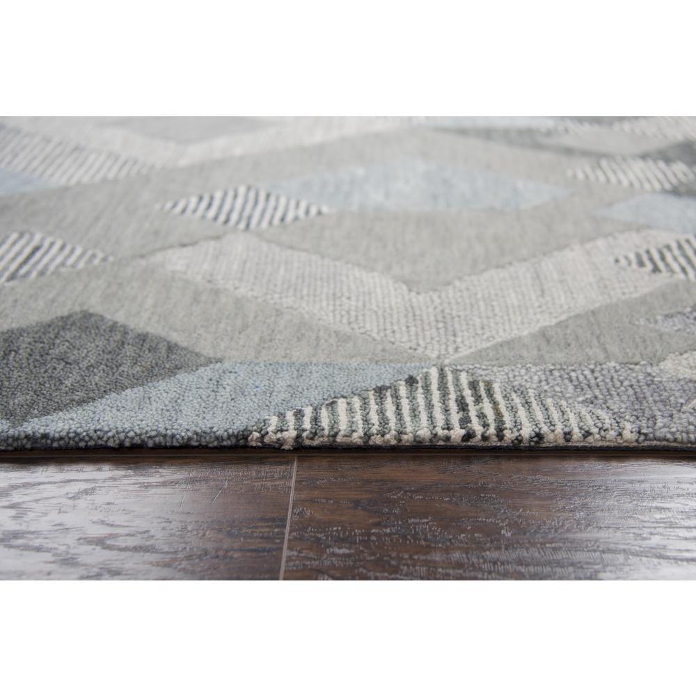 Hand Tufted Cut & Loop Pile Wool Rug, 10' x 13'. Picture 6