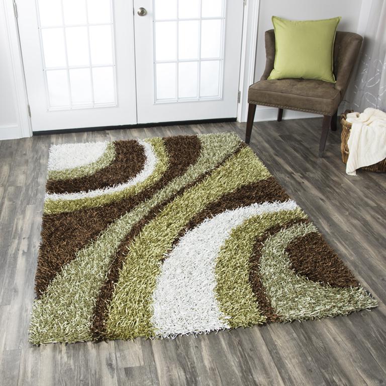 Kempton Green 3'6" x 5'6" Tufted Rug- KM2324. Picture 2