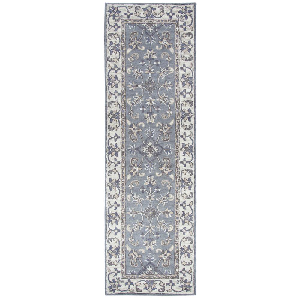 Hand Tufted Cut Pile Wool Rug, 2'6" x 10'. Picture 1