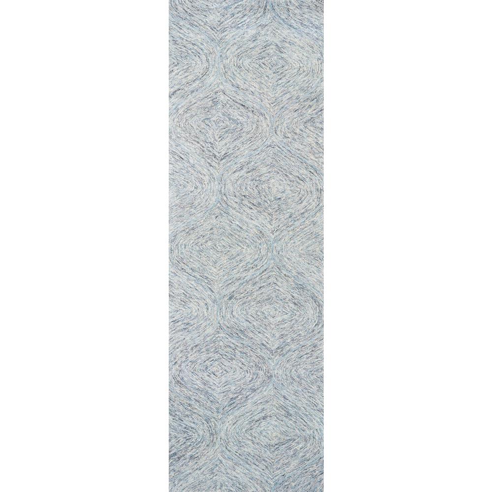 Hand Tufted Loop Pile Wool Rug, 2'6" x 8'. Picture 1