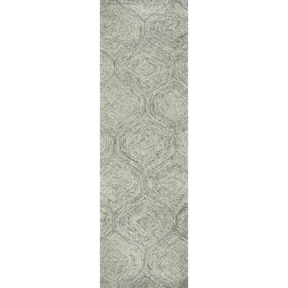 Hand Tufted Loop Pile Wool Rug, 2'6" x 8'. Picture 1