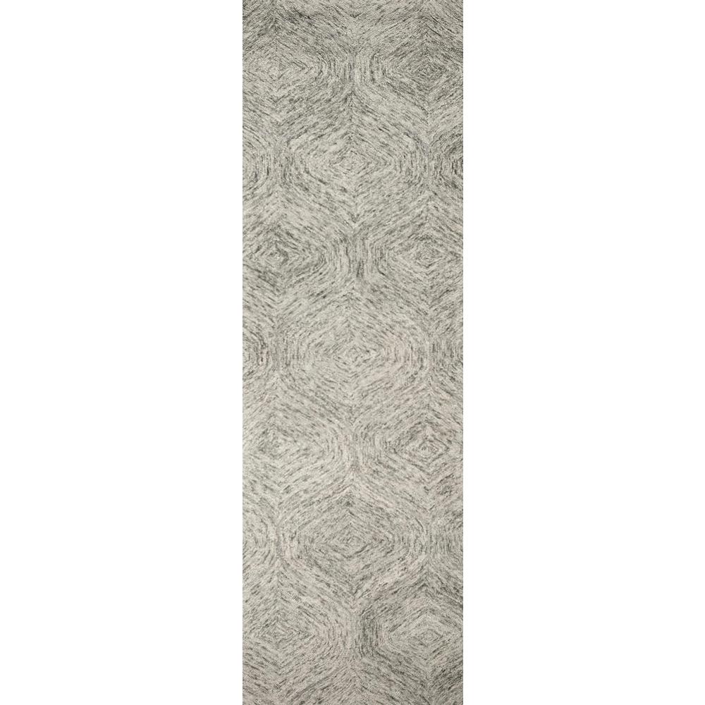 Hand Tufted Loop Pile Wool Rug, 2'6" x 8'. Picture 1