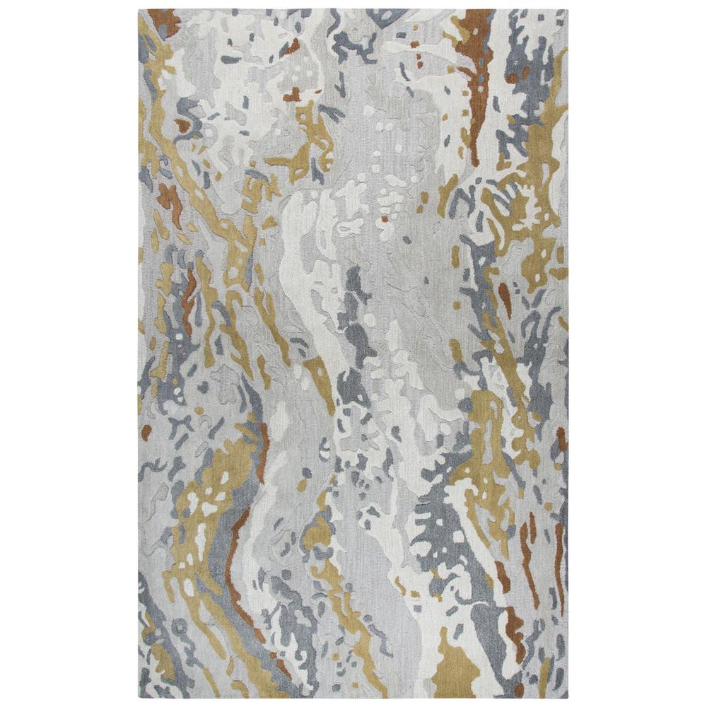 Hand Tufted Cut & Loop Pile Wool/ Viscose Rug, 10' x 13'. Picture 1