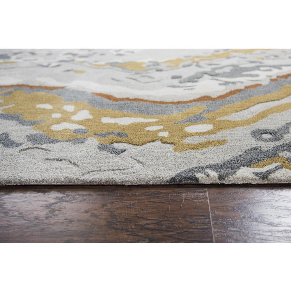 Hand Tufted Cut & Loop Pile Wool/ Viscose Rug, 10' x 13'. Picture 6