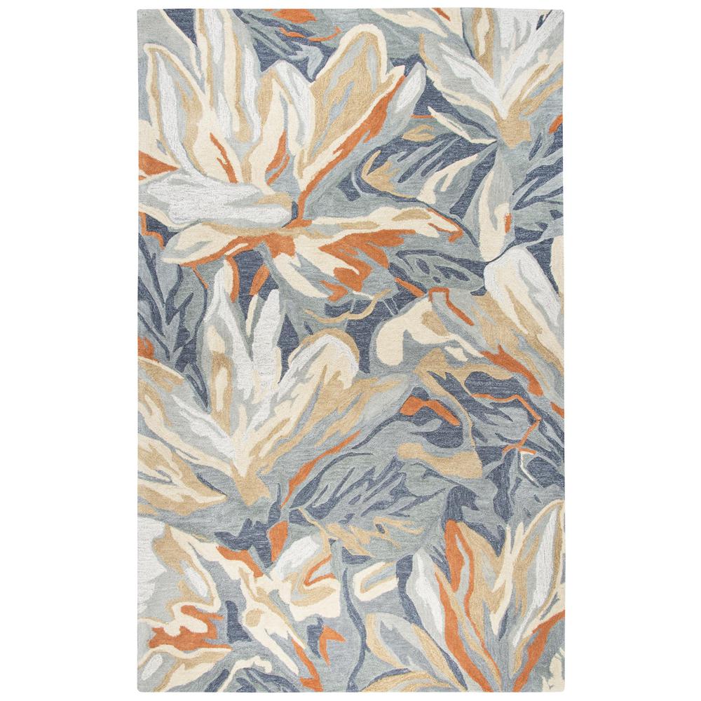 Hand Tufted Cut & Loop Pile Wool/ Viscose Rug, 10' x 13'. Picture 1