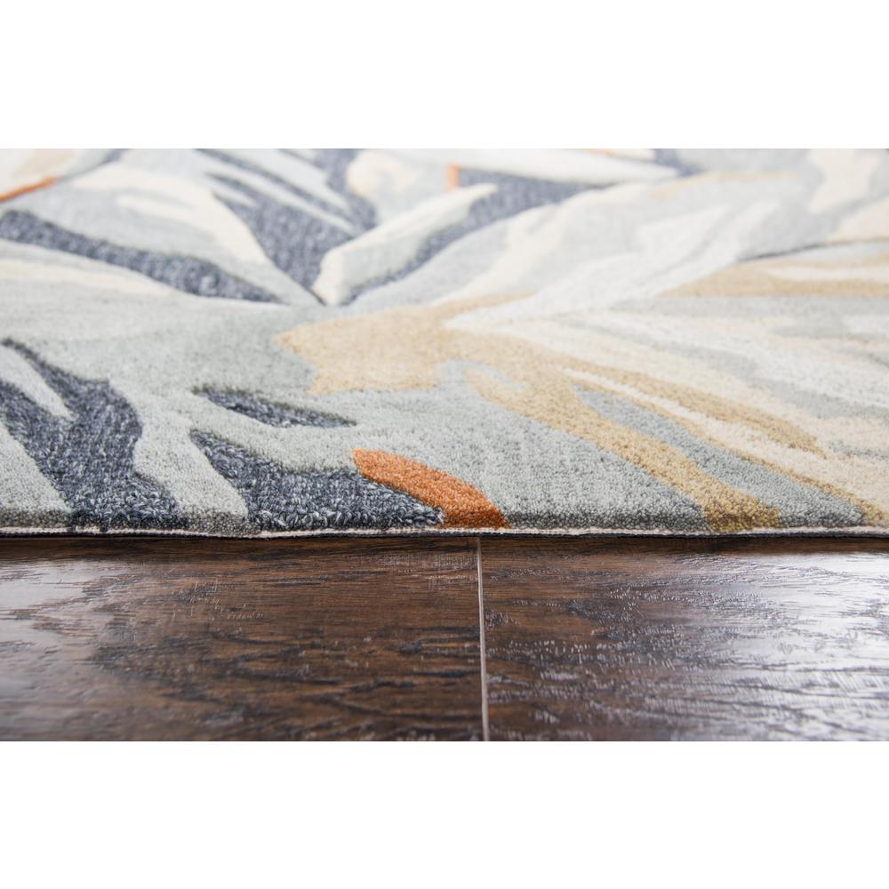 Hand Tufted Cut & Loop Pile Wool/ Viscose Rug, 10' x 13'. Picture 6