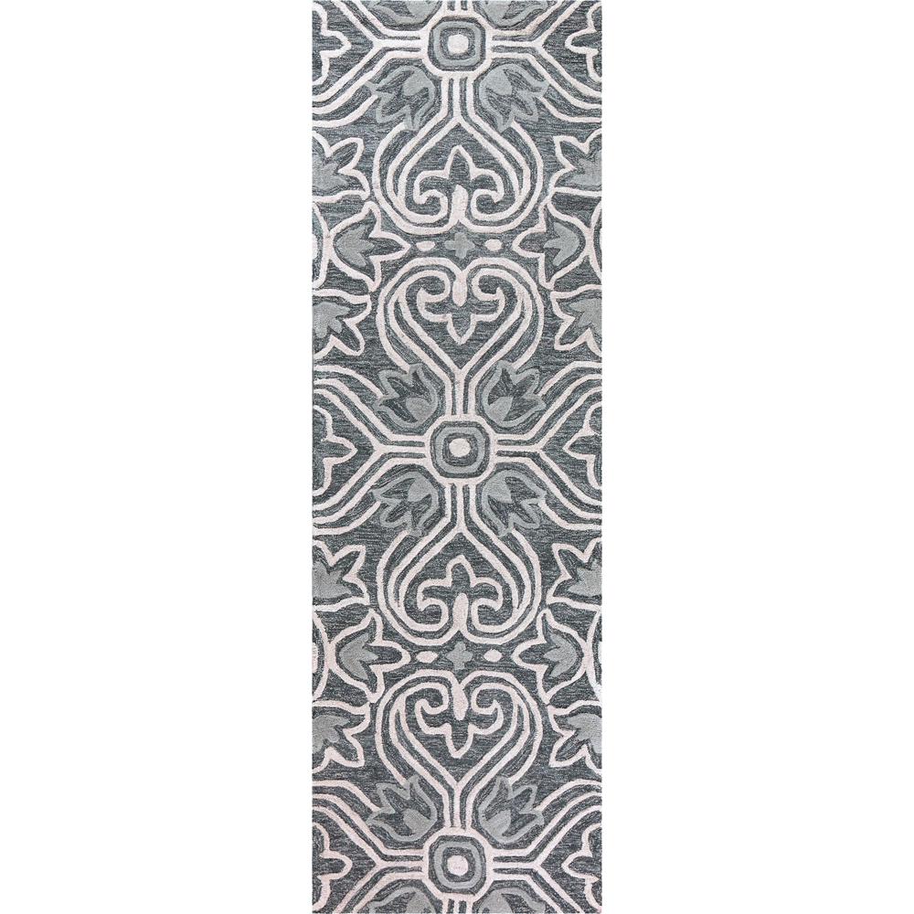 2' x 8' Hand-Tufted Rectangle Runner. Picture 1