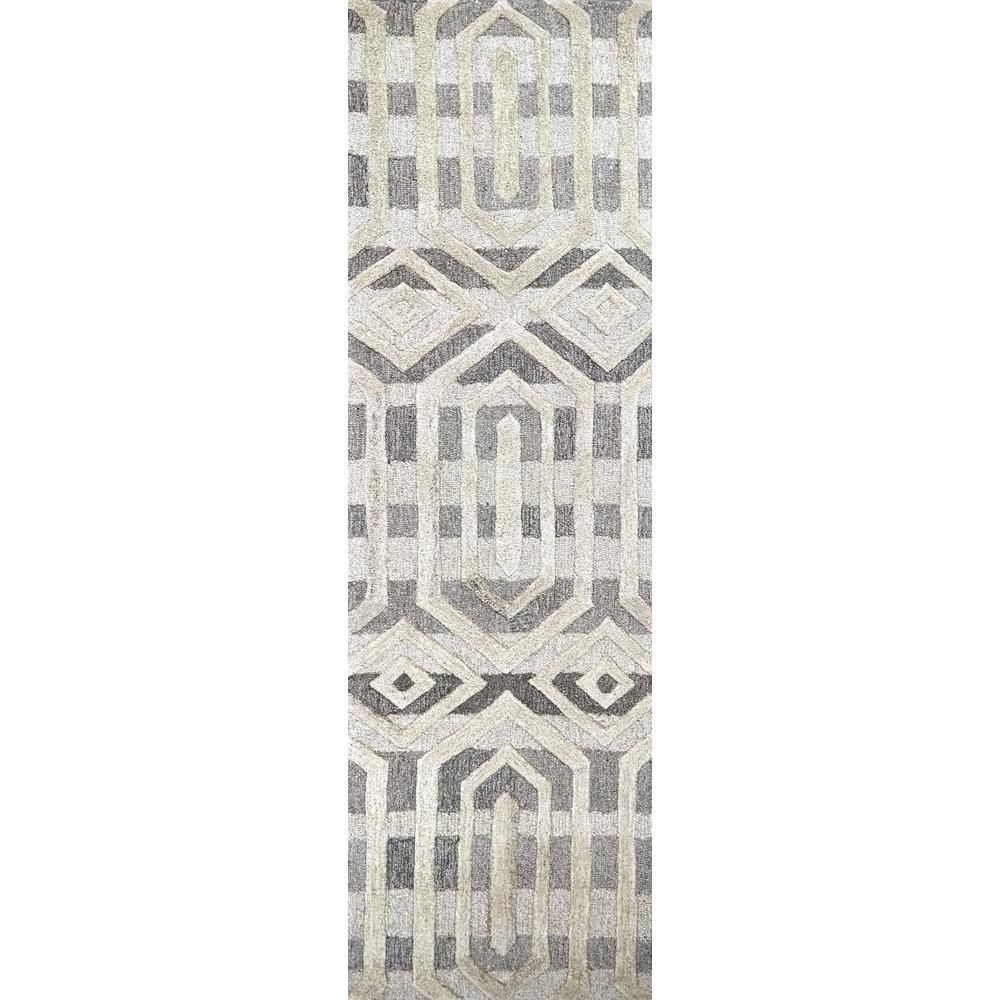 2' x 8' Hand-Tufted Rectangle Runner. Picture 1