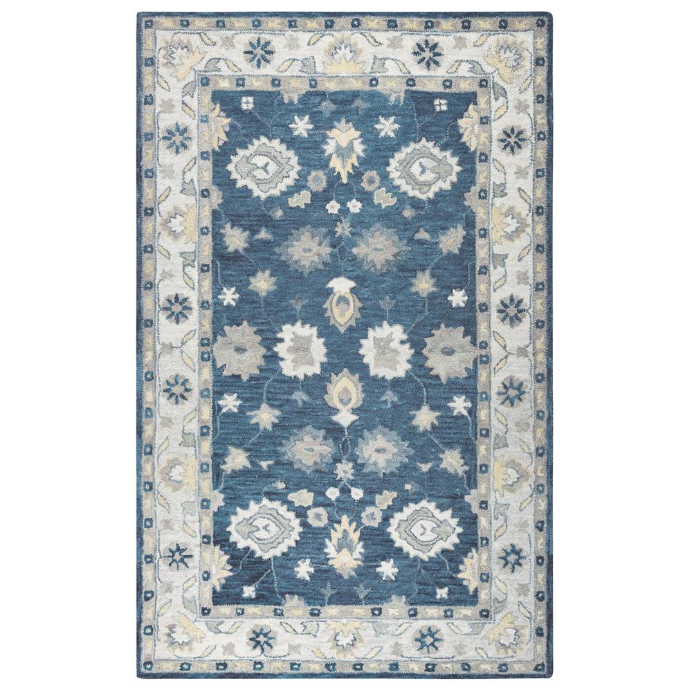 Hand Tufted Cut Pile Wool Rug, 5' x 8'. Picture 1