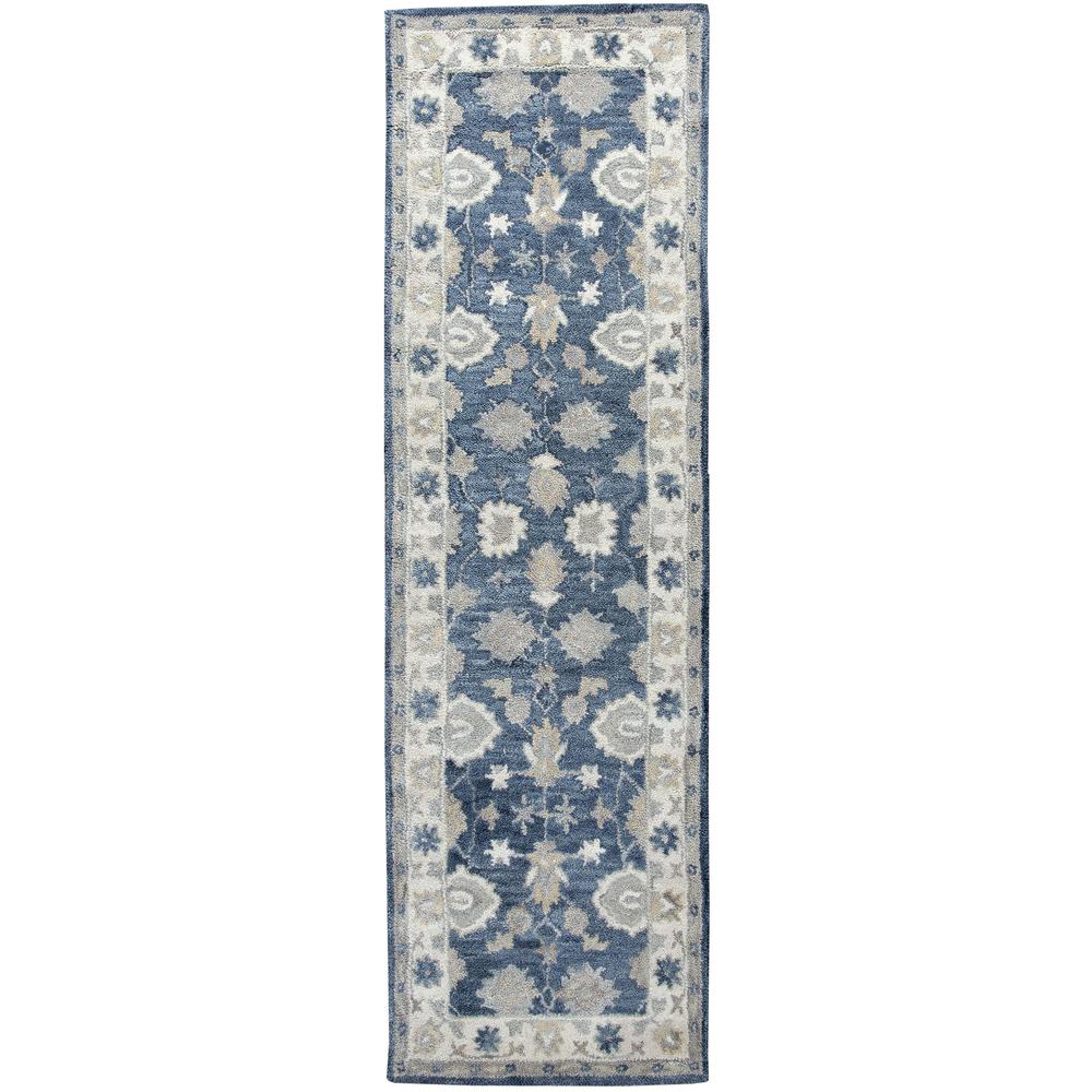 Hand Tufted Cut Pile Wool Rug, 2'6" x 8'. Picture 1