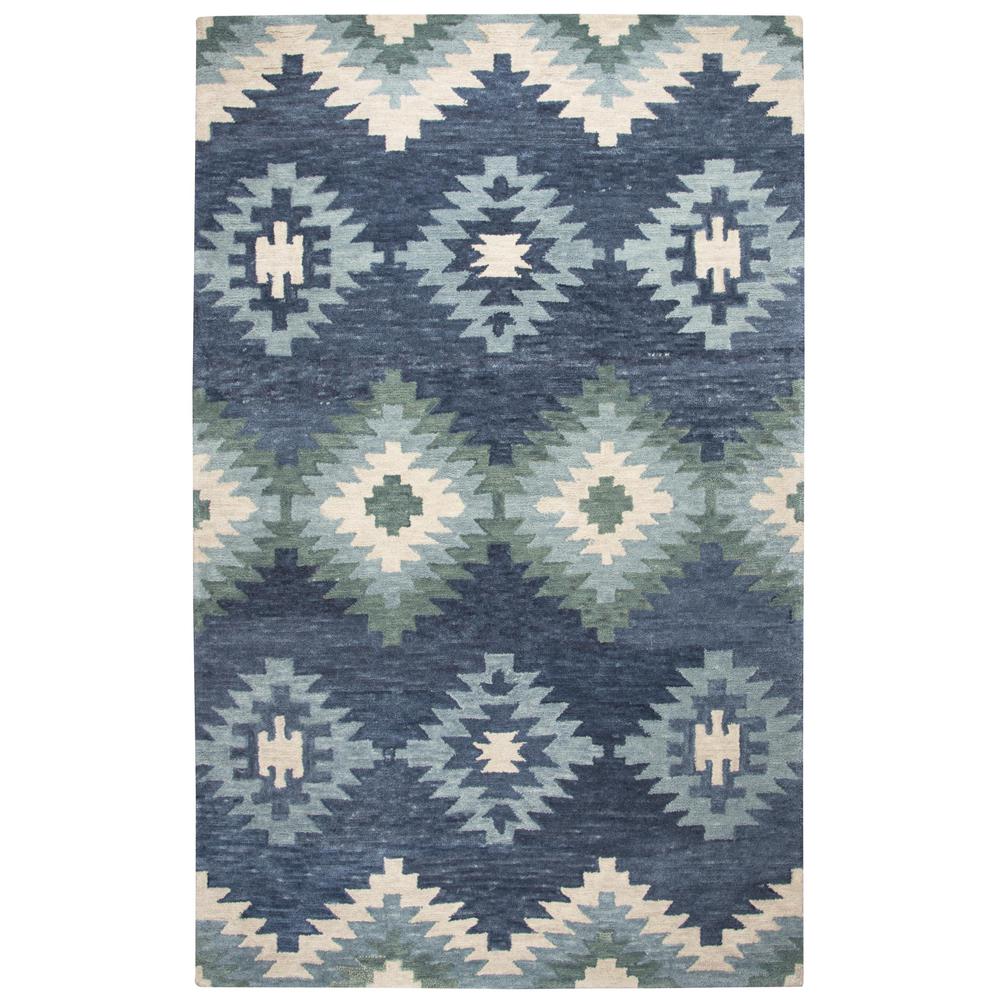 Hand Tufted Cut Pile Wool Rug, 5' x 8'. Picture 1