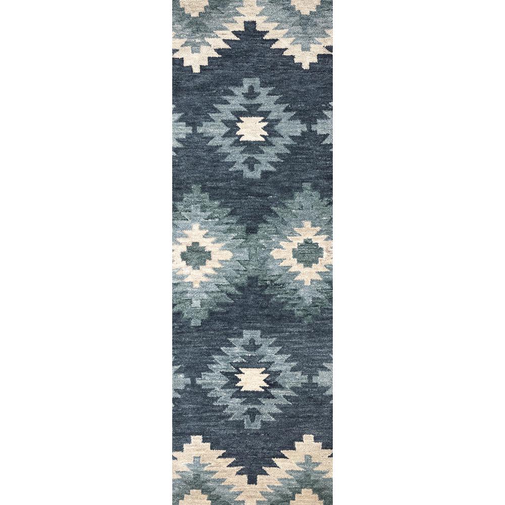Hand Tufted Cut Pile Wool Rug, 2'6" x 8'. Picture 1