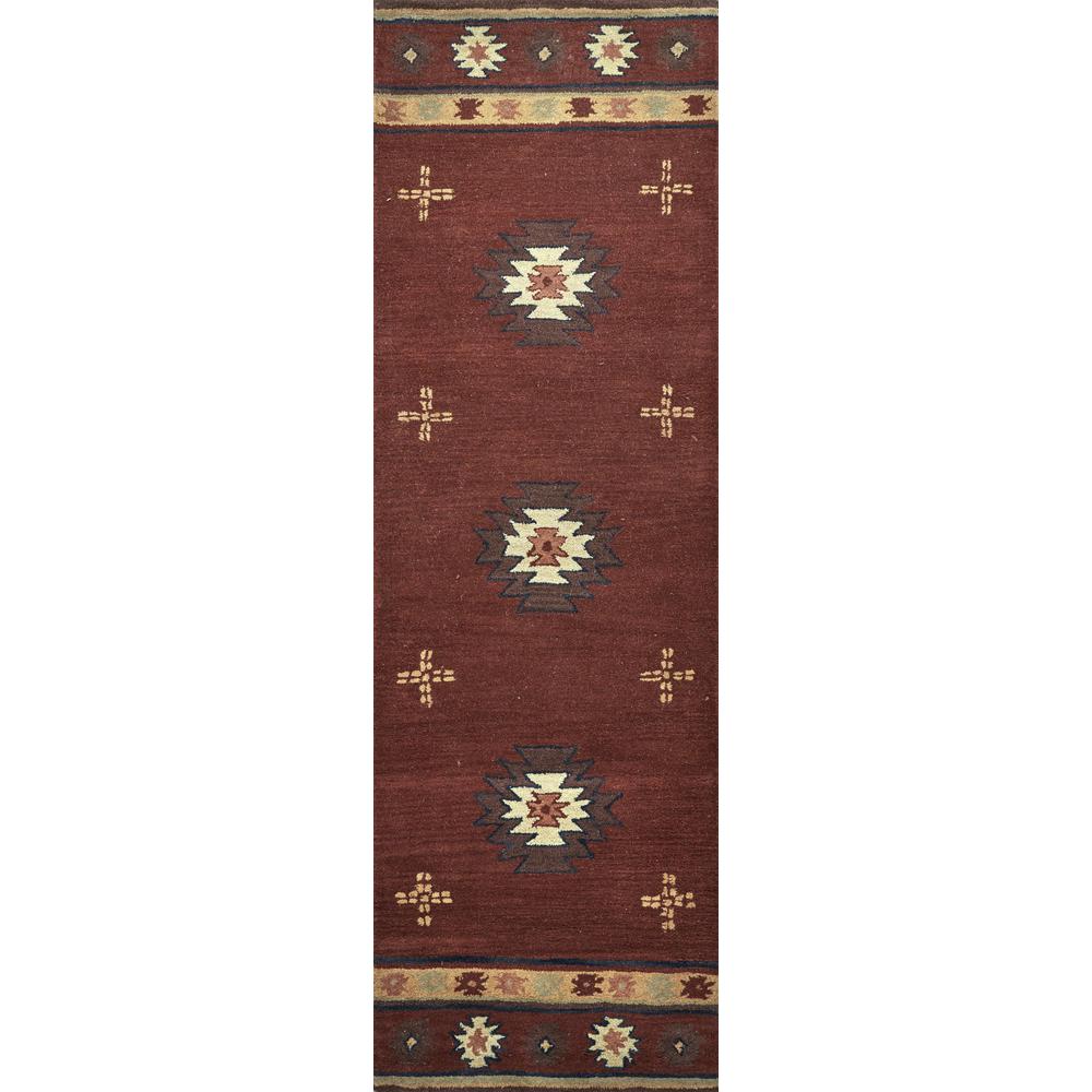 Hand Tufted Cut Pile Wool Rug, 2'6" x 10'. Picture 1