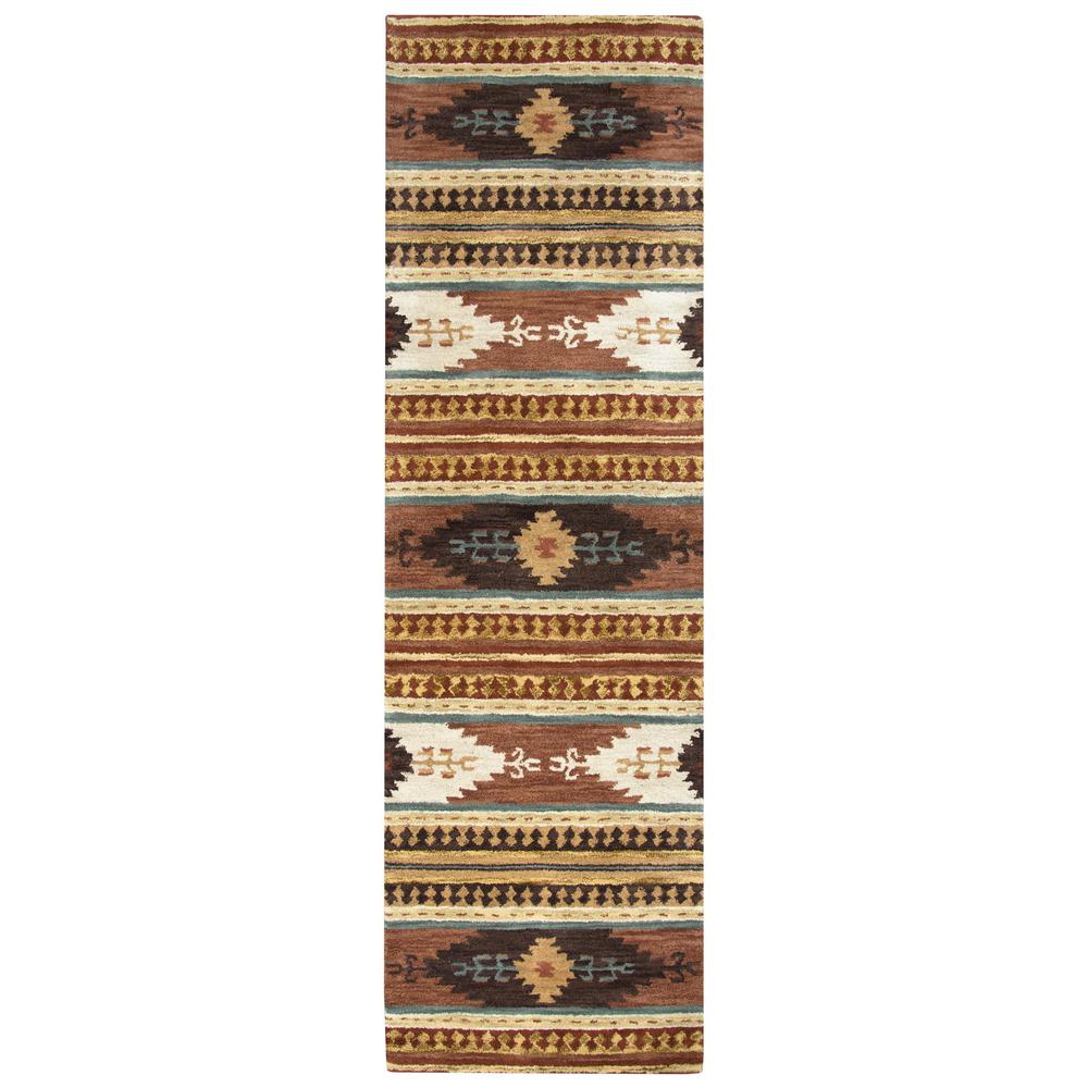 Hand Tufted Cut Pile Wool Rug, 2'6" x 10'. Picture 1
