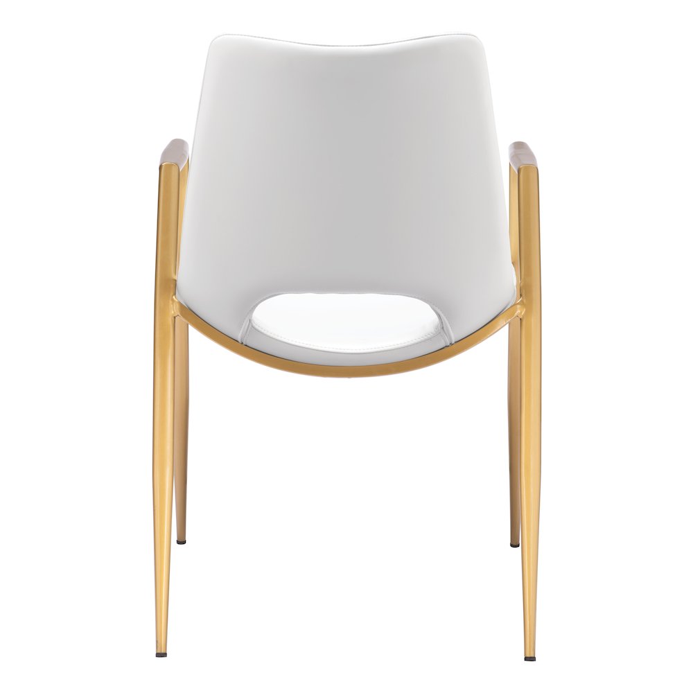 Desi Dining Chair (Set of 2) White & Gold. Picture 4