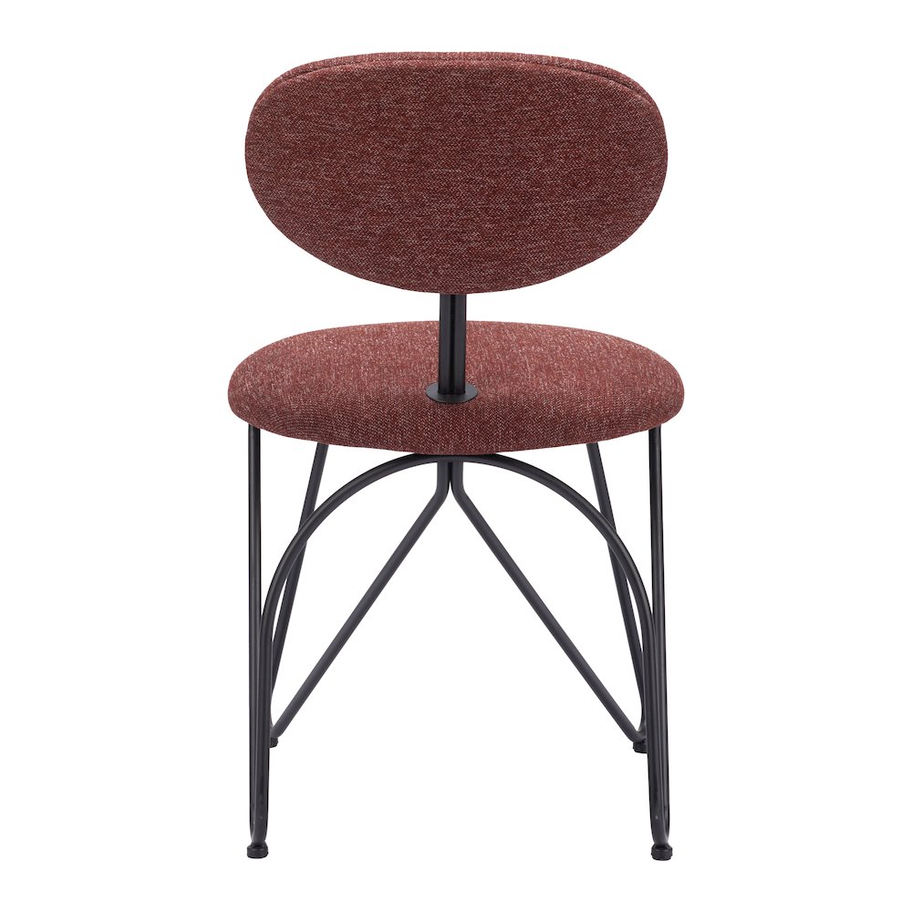 Novi Dining Chair (Set of 2) Maroon Brown. Picture 4
