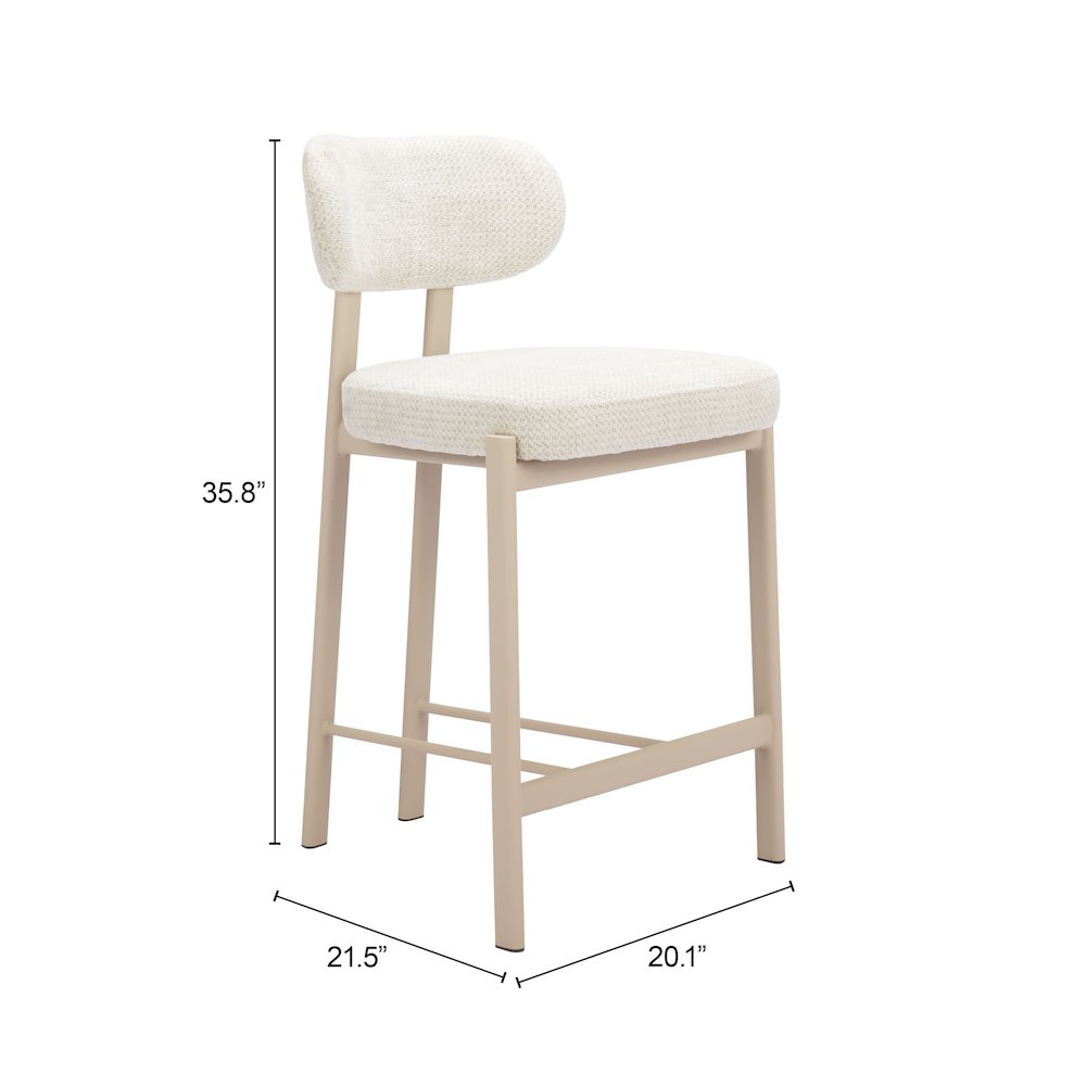 Aurea Counter Stool (Set of 2) Light Gray. Picture 7