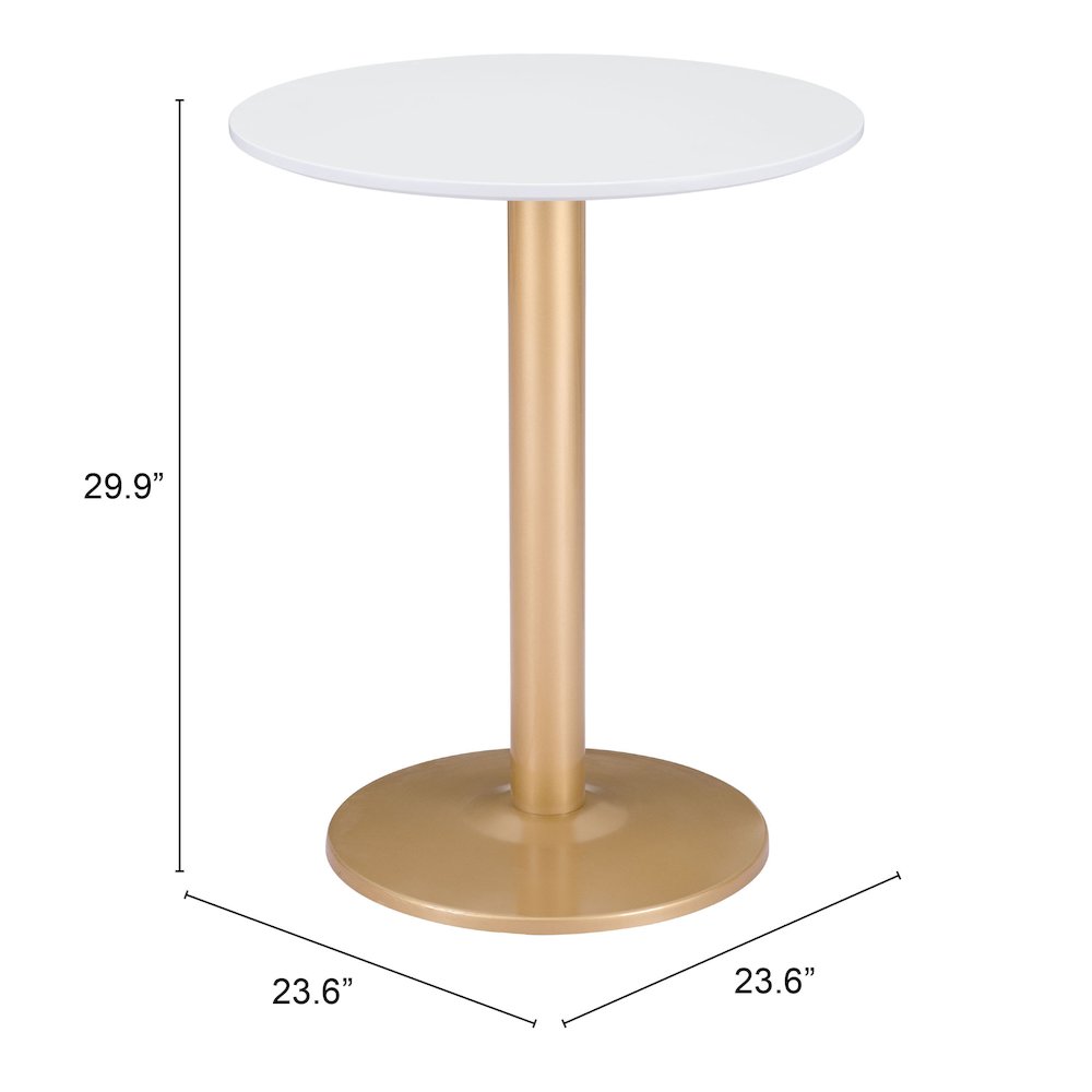 Alto Bistro Table White & Gold. Picture 7