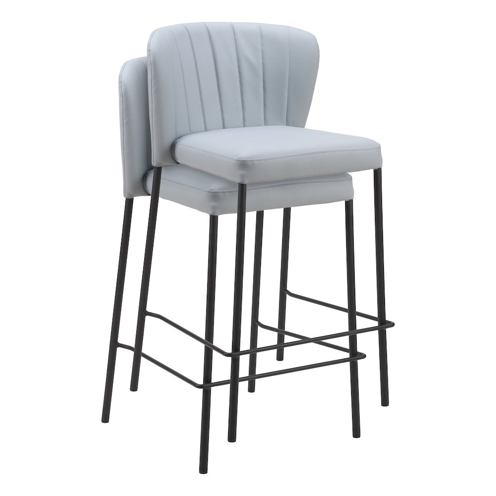 Linz Counter Stool (Set of 2) Gray. Picture 9
