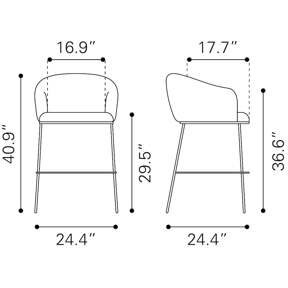 Essen Barstool Ivory. Picture 11