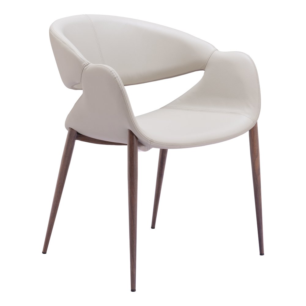 Limay Dining Chair (Set of 2) Beige & Walnut. Picture 10