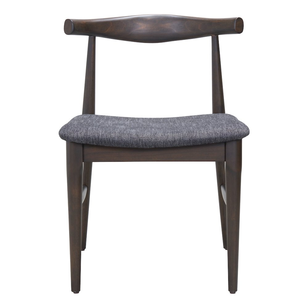 Tuzka Dining Chair (Set of 2) Gray & Espresso. Picture 3