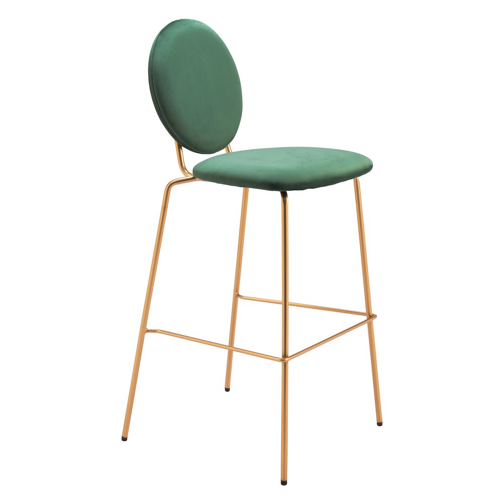 Odessa Barstool (Set of 2) Green & Gold. Picture 10