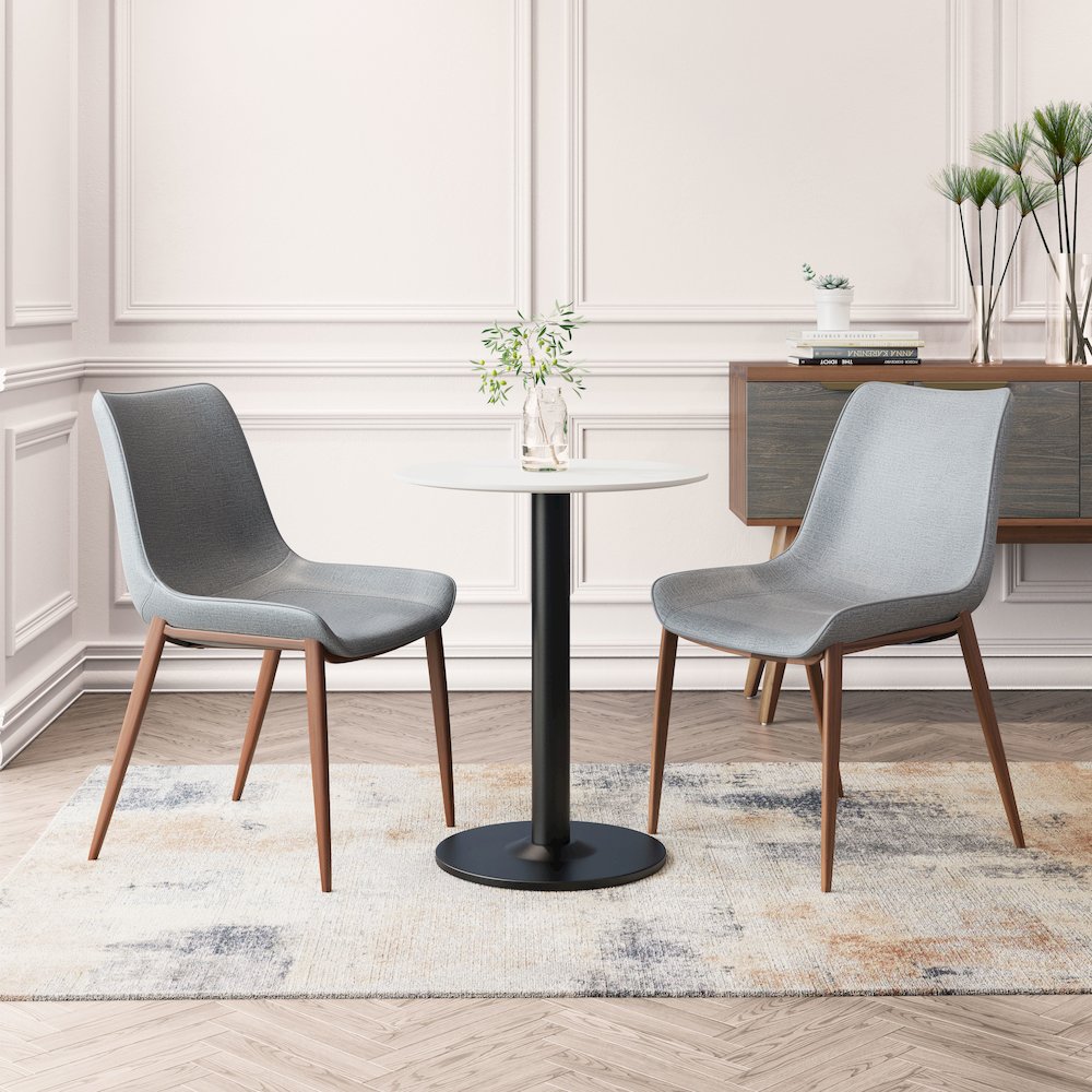 Magnus Dining Chair (Set of 2) Slate Gray & Walnut. Picture 10