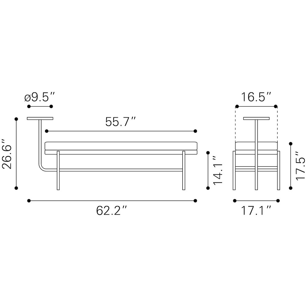 Ploce Bench Brown. Picture 10