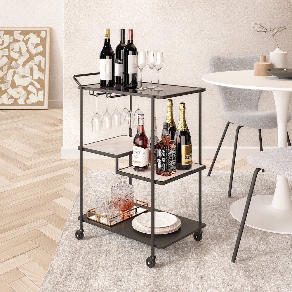 Constanza Bar Cart Black. Picture 8