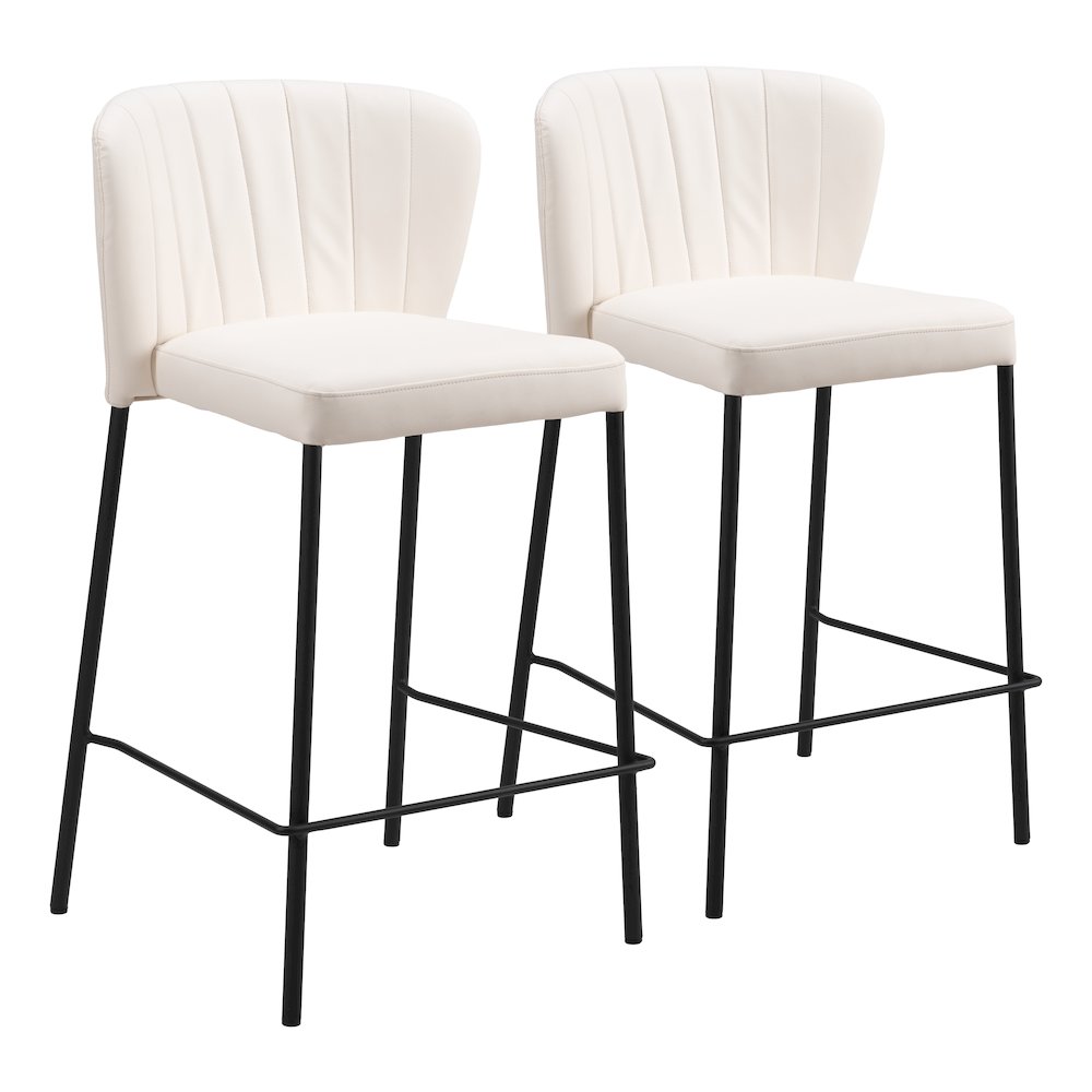 Linz Counter Stool (Set of 2) Cream. Picture 6