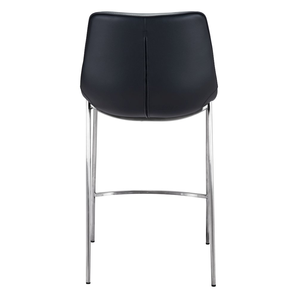 Magnus Counter Stool (Set of 2) Black & Silver. Picture 4