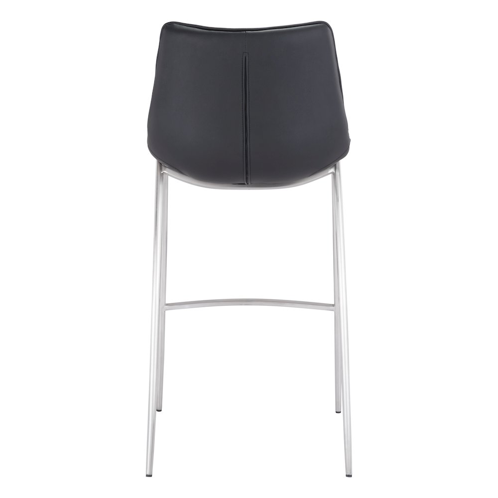 Magnus Barstool (Set of 2) Black & Silver. Picture 4