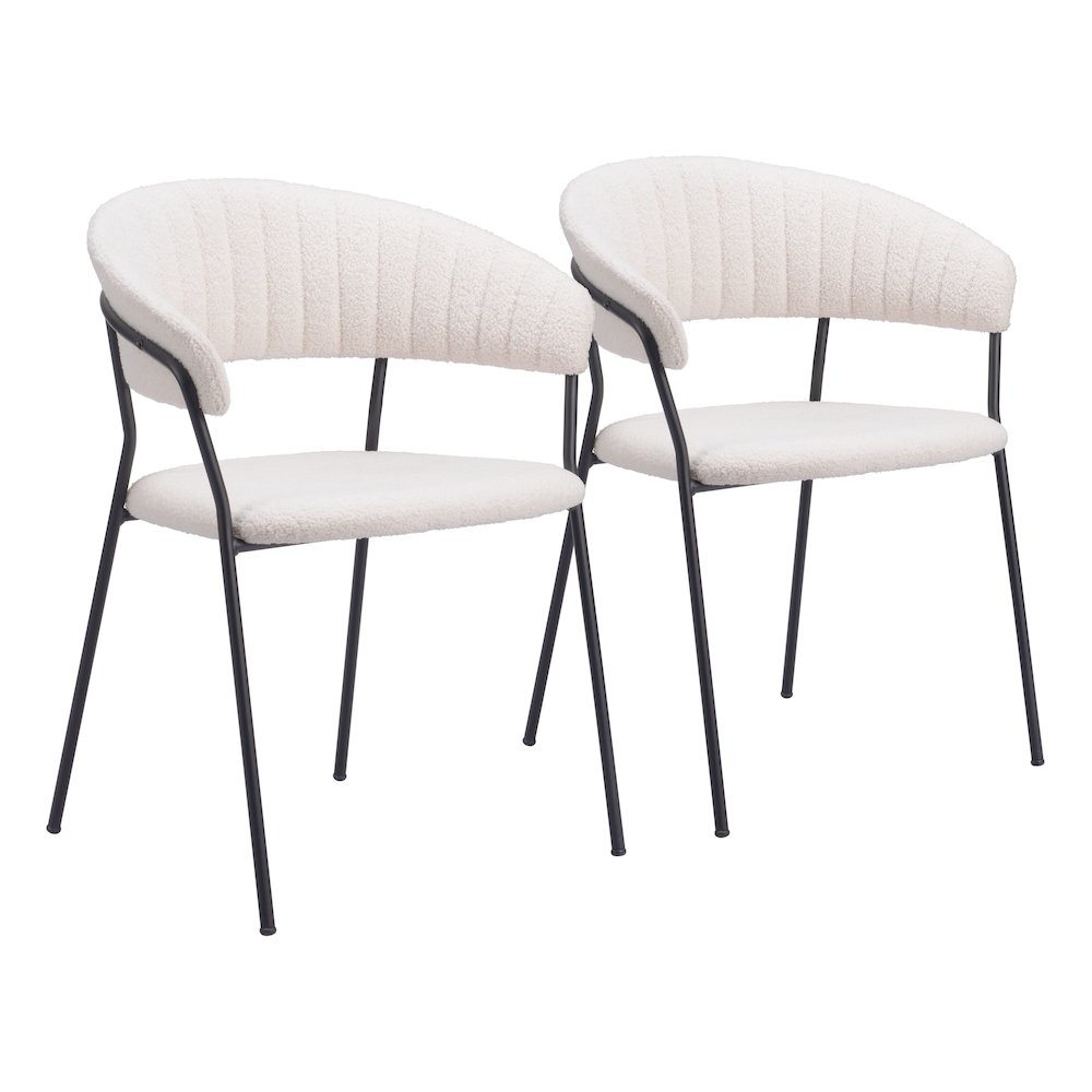 Josephine Dining Chair (Set of 2) Cream. Picture 6