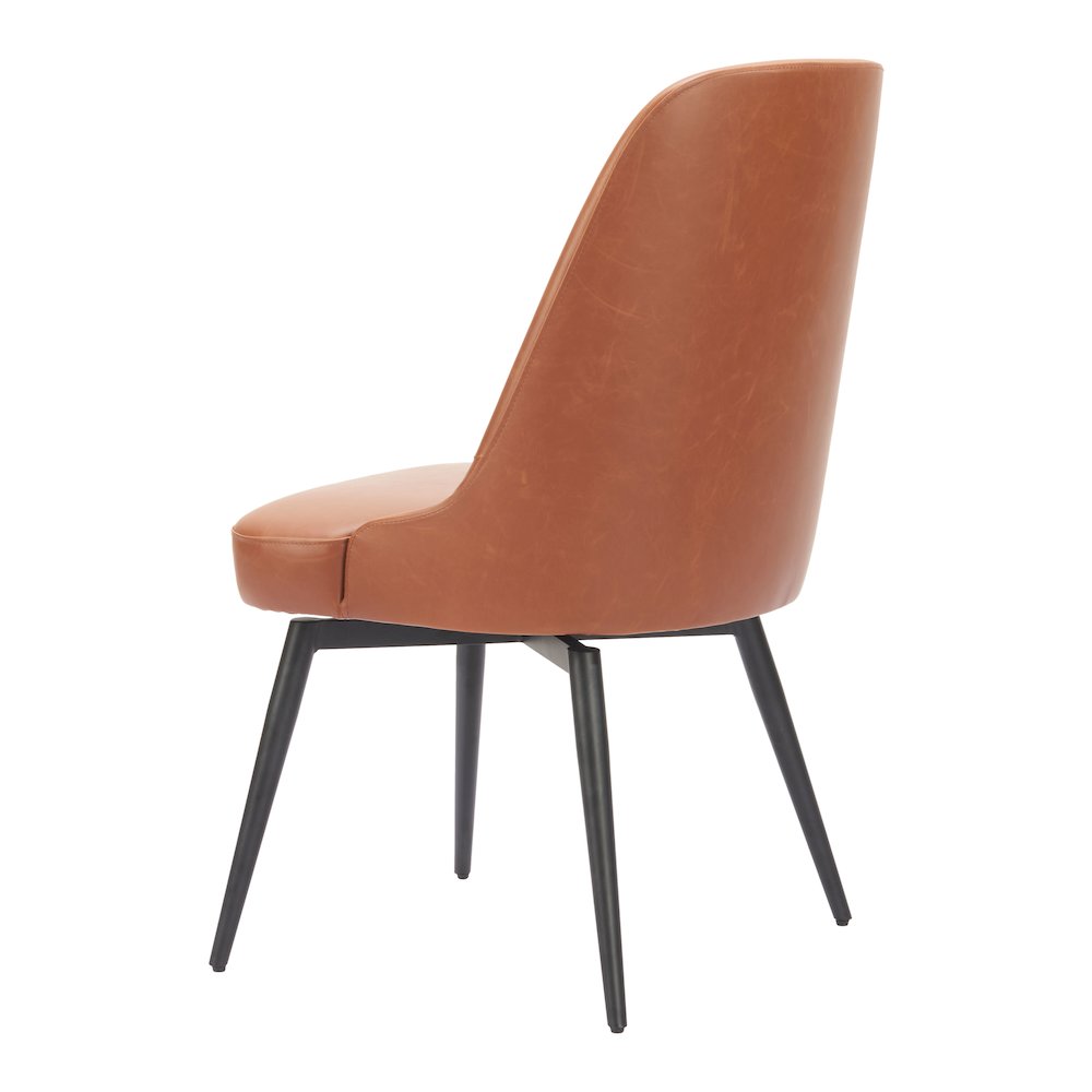 Keppel Swivel Dining Chair (Set of 2) Brown. Picture 5
