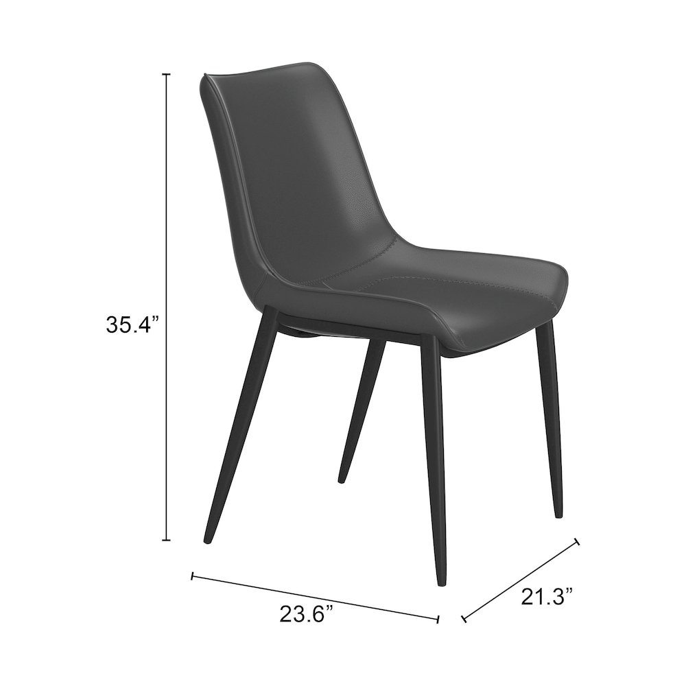 Magnus Dining Chair (Set of 2) Black. Picture 7