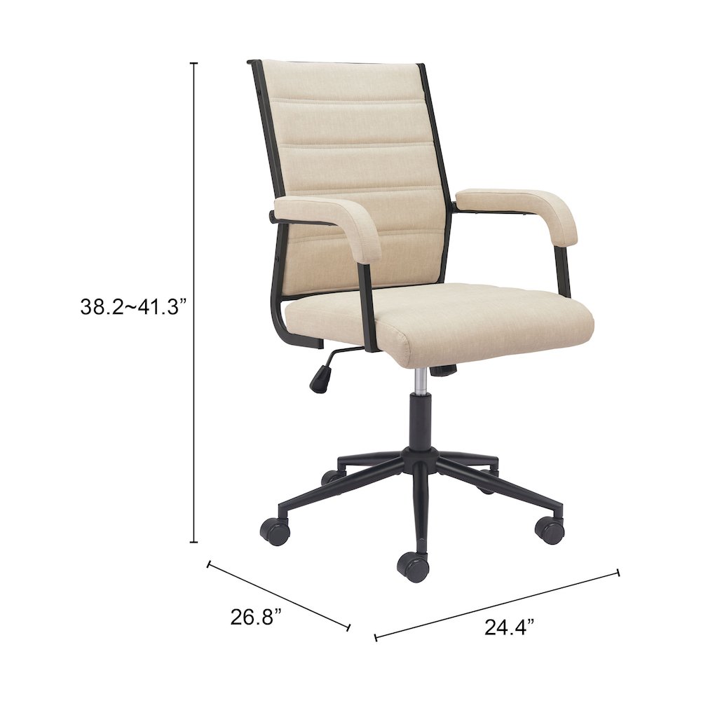 Auction Office Chair Beige. Picture 7
