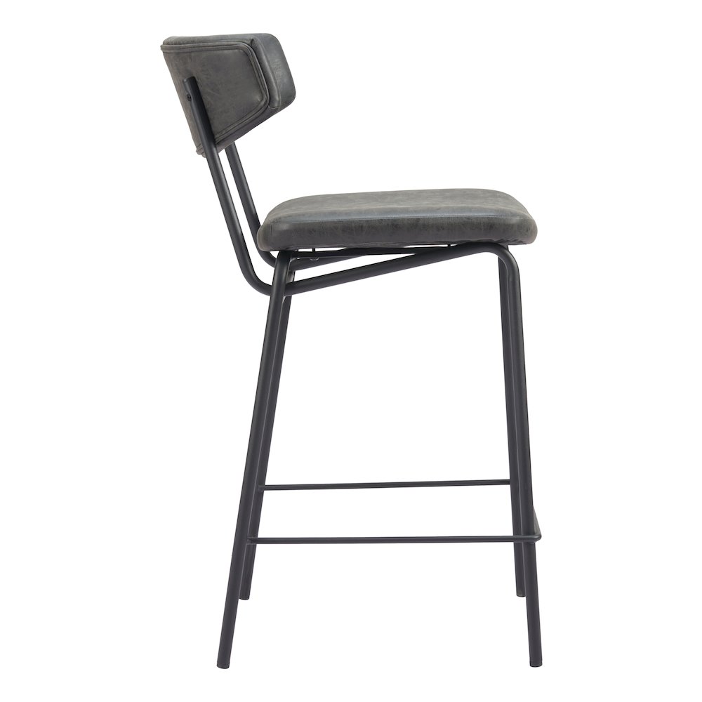 Charon Counter Stool (Set of 2) Vintage Black. Picture 2