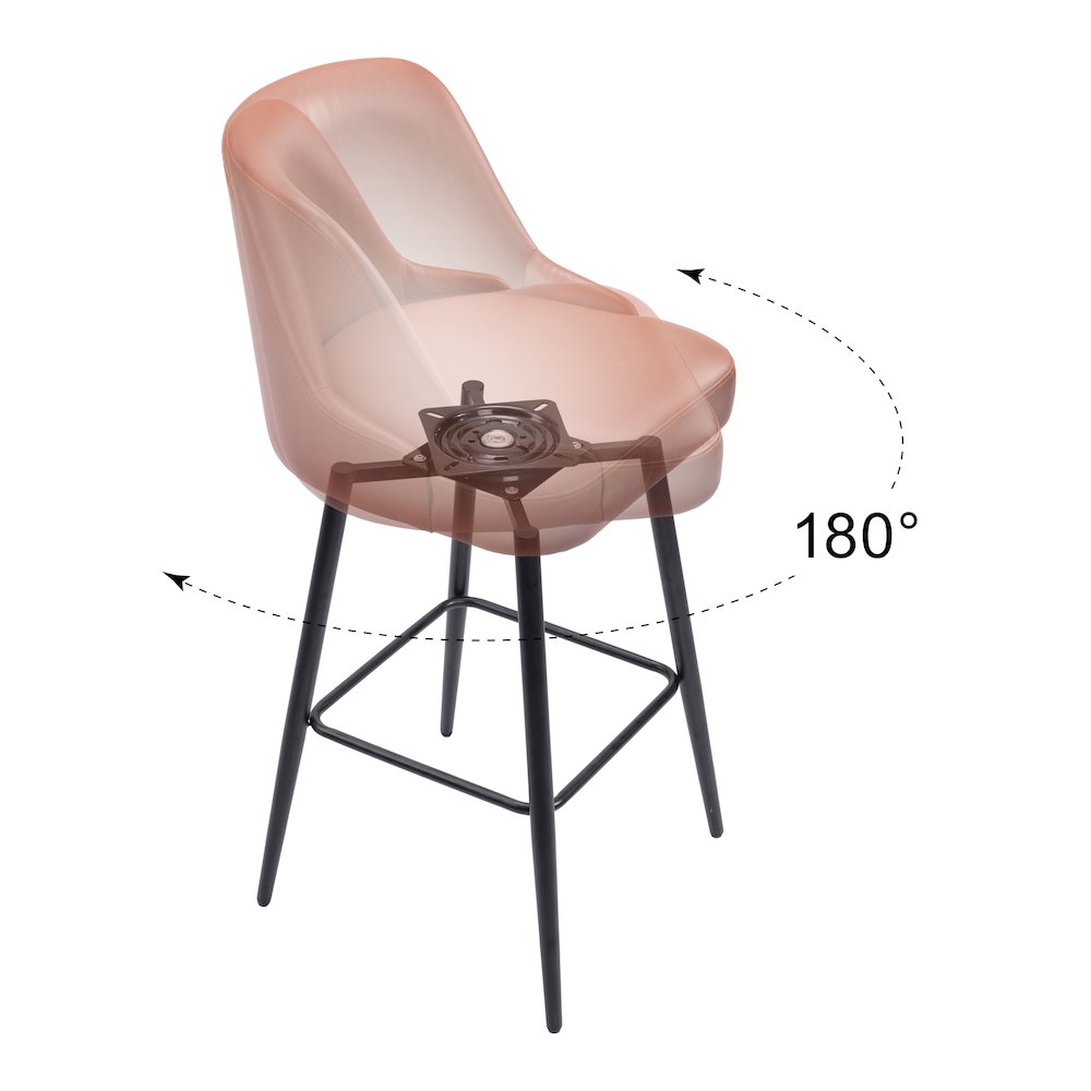Keppel Swivel Barstool Brown. Picture 10