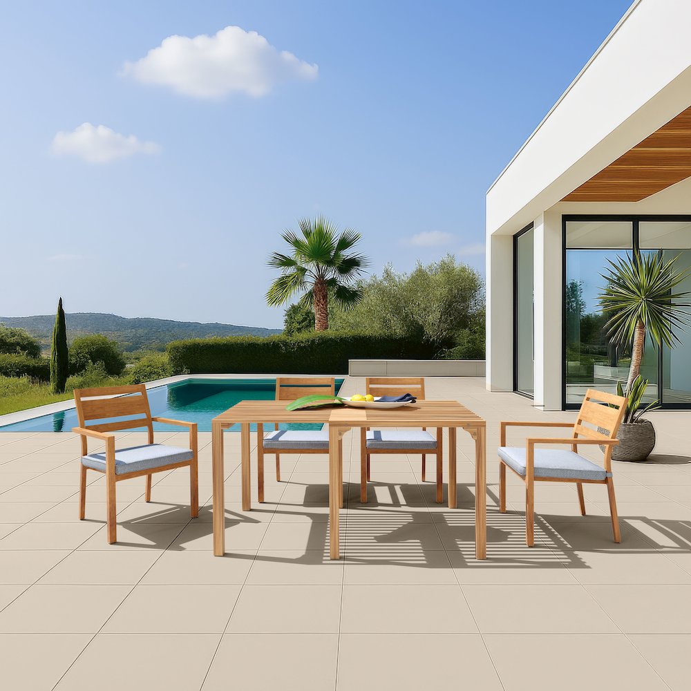 Riviera Extendable Dining Table Natural. Picture 10