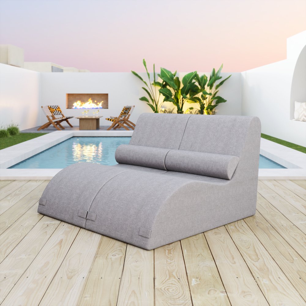 Luanda Chaise Lounge Gray. Picture 9