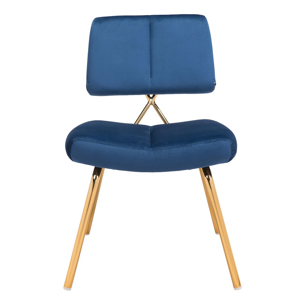 Nicole Accent Chair (Set of 2) Blue & Gold. Picture 3